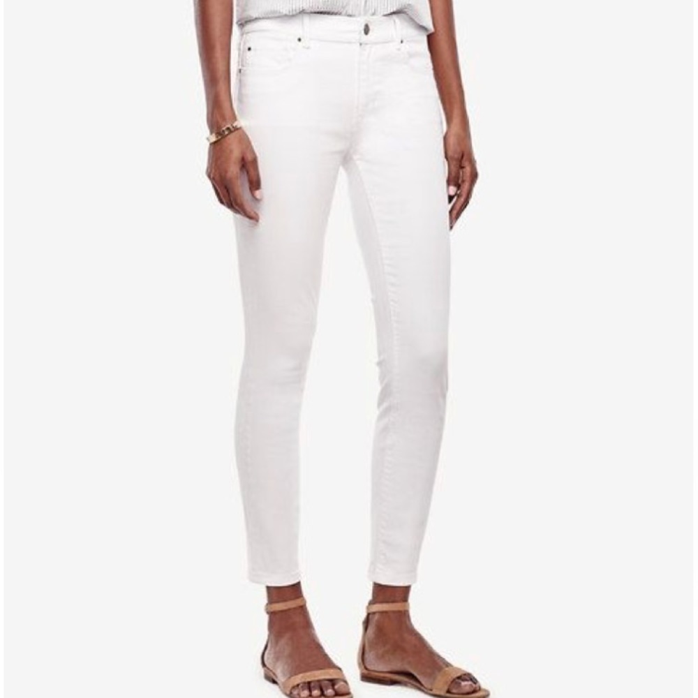Ann Taylor White Modern Skinny Jeans